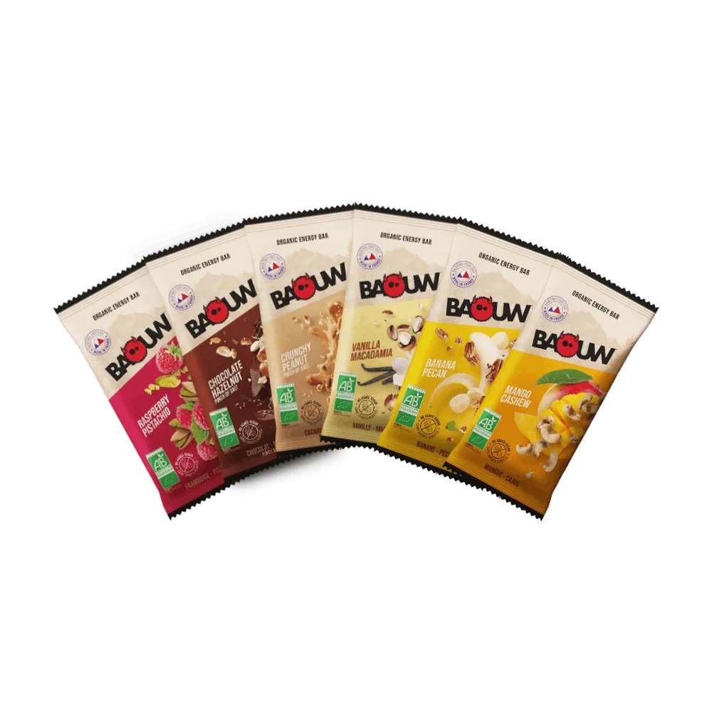 Mix 24 Barres Bio — Mix 6 saveurs × 4 | Baouw × Posturide