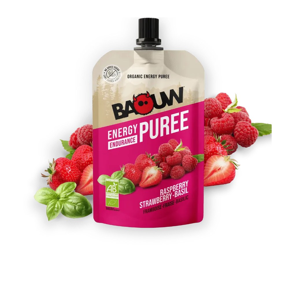Purée Bio — Framboise · Fraise · Basilic — Framboise · Fraise · Basilic | Baouw × Posturide